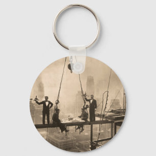 Waldorf Astoria Old Sepia Photo Key Ring