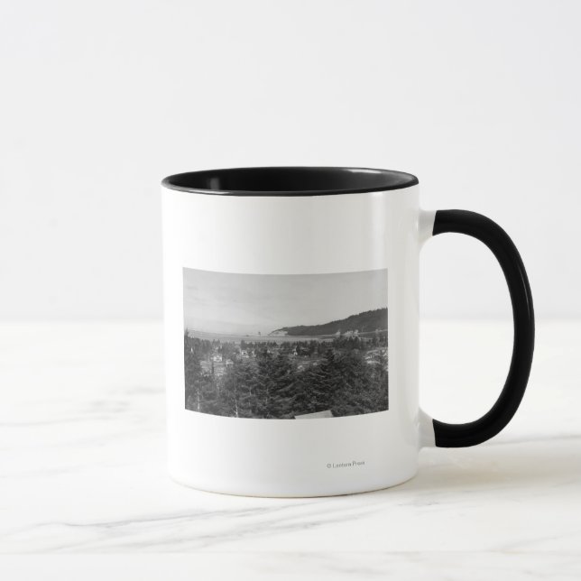 Waldport, Oregon Town View Looking West Mug (Right)
