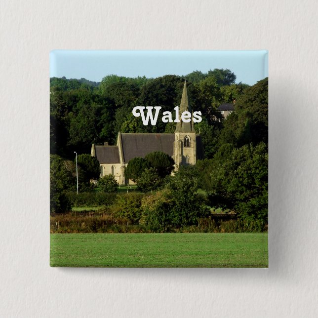 Wales 15 Cm Square Badge (Front)