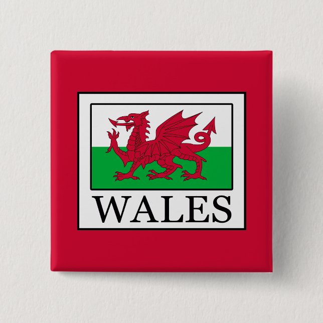 Wales 15 Cm Square Badge (Front)