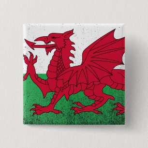 Wales 15 Cm Square Badge