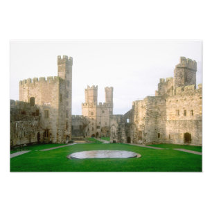 Wales, Caernarfon castle, one of Edward's 2 Photo Print
