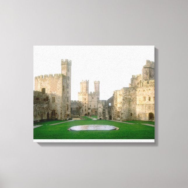 Wales, Caernarfon castle, one of Edward's Canvas Print (Front)
