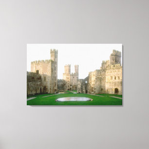 Wales, Caernarfon castle, one of Edward's Canvas Print