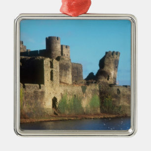Wales - Caerphilly castle, with a view of the Metal Tree Decoration
