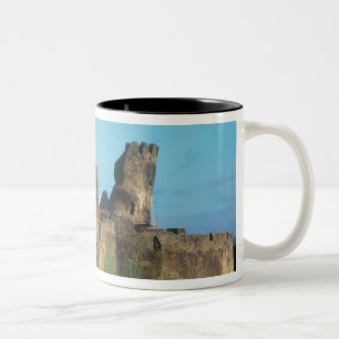 Wales - Caerphilly castle, with a view of the Two-Tone Coffee Mug
