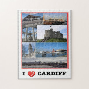 Wales - Cardiff - I Love - Jigsaw Puzzle