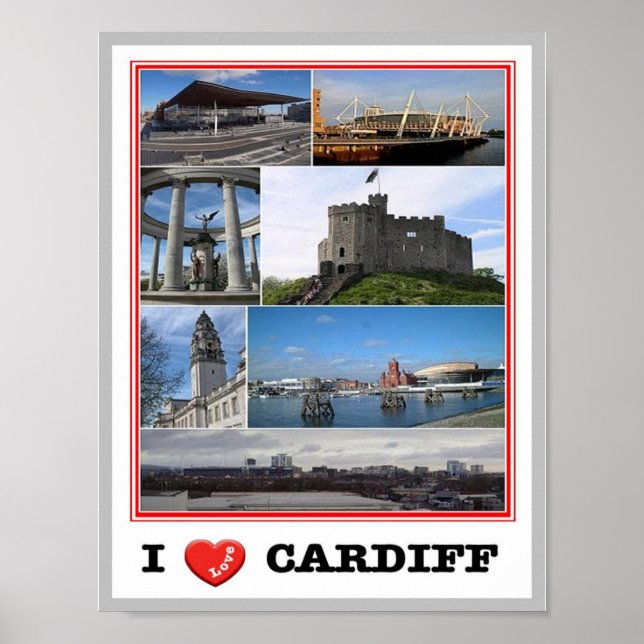 Wales - Cardiff - I Love - Poster (Front)