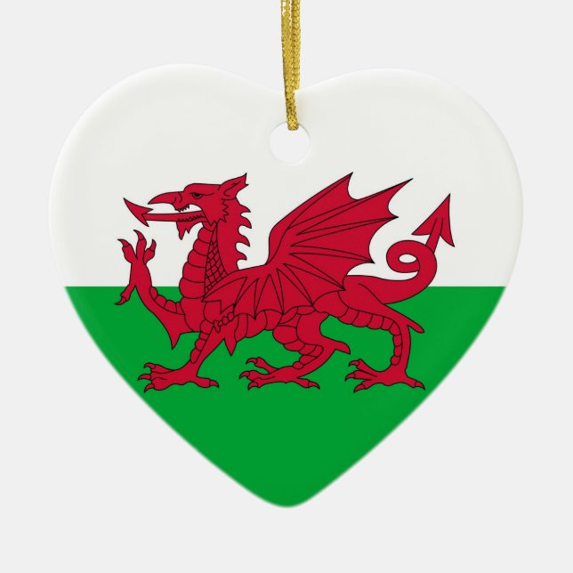 WALES CERAMIC TREE DECORATION (Front)