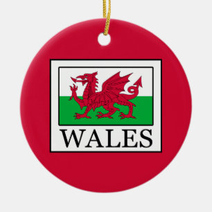 Wales Ceramic Tree Decoration