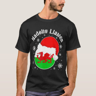 Wales Christmas Welsh Christmas Greeting Nadolig L T-Shirt