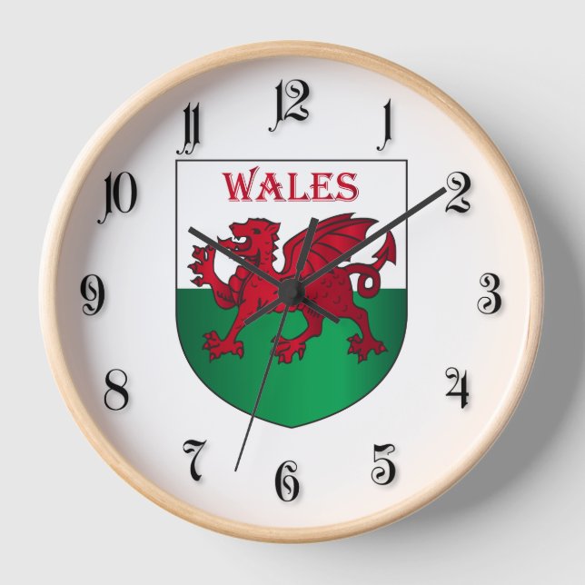 Wales coat of arms clock (Front)