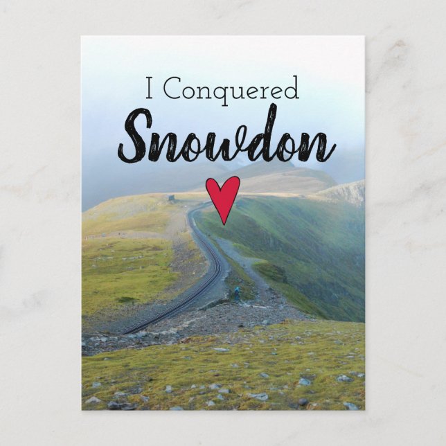 Wales Conquered Snowdon Landscape Welsh Railway Postcard (Front)