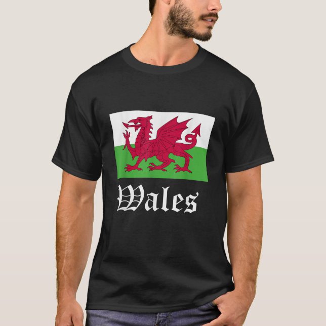 Wales Ddraig Goch Wales Roots Welsh Flag Cymru Wel T-Shirt (Front)