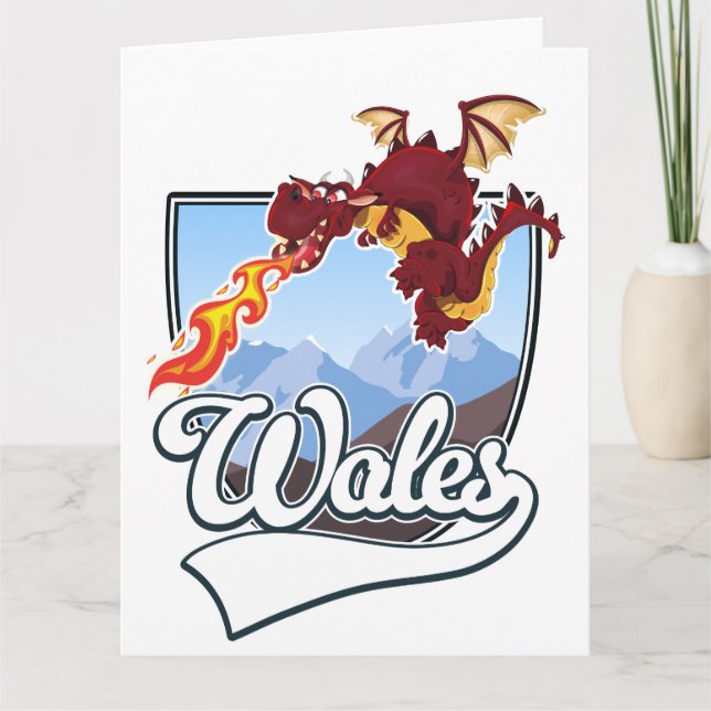Wales Dragon logo  Card (Front)