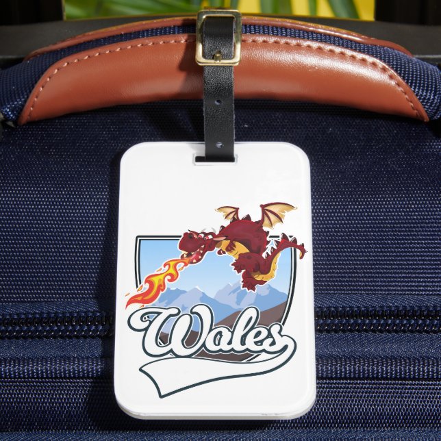 Wales Dragon logo  Luggage Tag (Front Insitu 2)