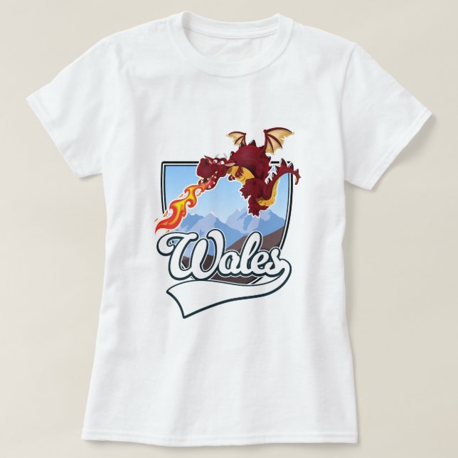 Wales Dragon logo  T-Shirt (Design Front)