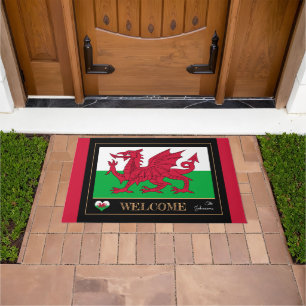 Wales Emblem, Welsh Flag mats Cymru /sport Welcome