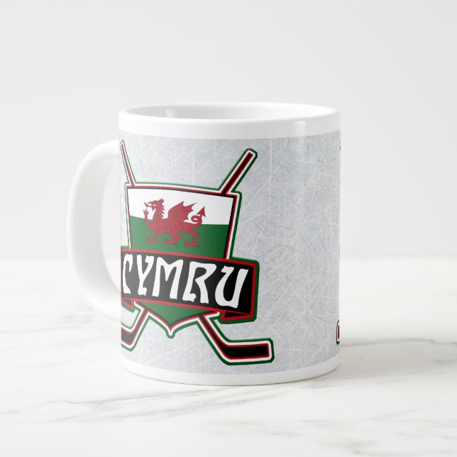 Wales Flag Ice Hockey Flag Mug (Front Left)
