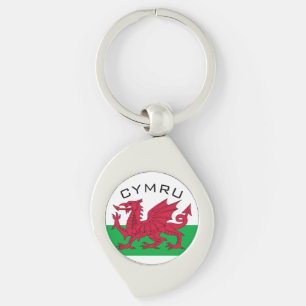wales flag key ring