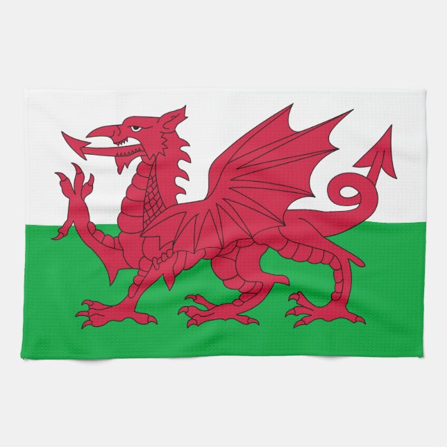 Wales flag Kitchen Towels (Horizontal)