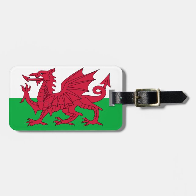 Wales flag luggage tag (Front Horizontal)