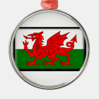 Wales Flag Metal Tree Decoration