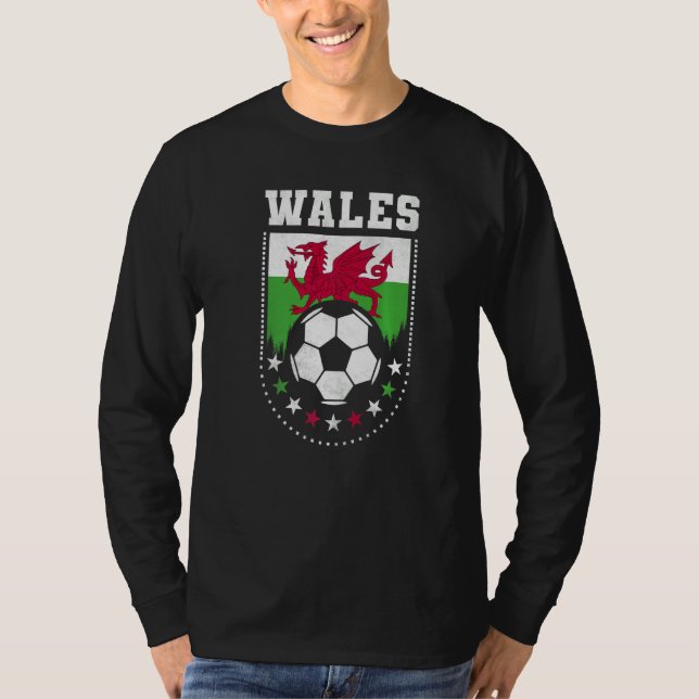 Wales Flag Soccer Fan   T-Shirt (Front)