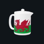 Wales Flag Teapot<br><div class="desc">Add a touch of Welsh pride to your tea time with this charming tea pot featuring the flag of Wales! Crafted with attention to detail, this tea pot is more than just a functional kitchen item; it's a celebration of Welsh heritage and culture. The bold design proudly showcases the iconic...</div>
