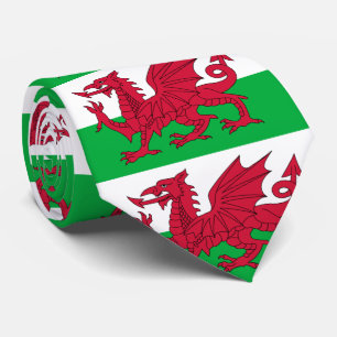 Wales flag tie
