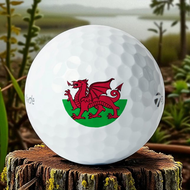 Wales Flag Welsh Golfer Sports Patriotic Travel Golf Balls (Creator Uploaded)