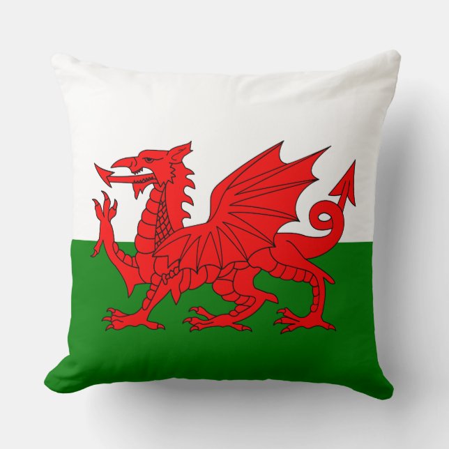  Wales flag Welsh red dragon Cushion (Front)