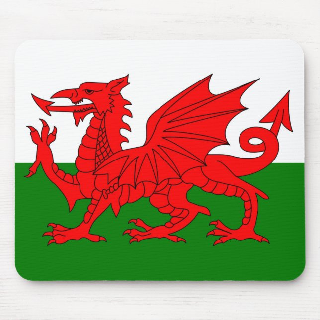  Wales flag Welsh red dragon Mouse Pad (Front)