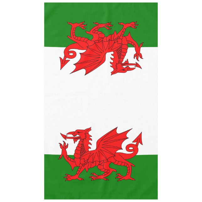 Wales flag Welsh red dragon Tablecloth (Front)