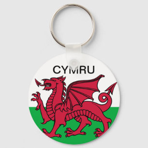 Wales Flag World Cup 2022 Red dragon Cymru Key Ring