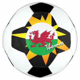 Wales Football & Welsh Flag / BANG Soccer Ball