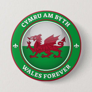 Wales Forever 7.5 Cm Round Badge
