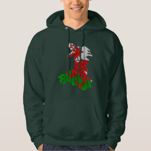 Wales Home of Rugby Map Hoodie