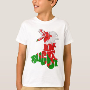 Wales Home of Rugby Map T-Shirt