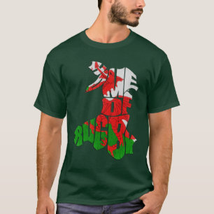 Wales Home of Rugby Map T-Shirt