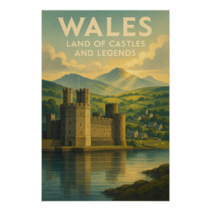 Wales – Land of Castles and Legends Poster