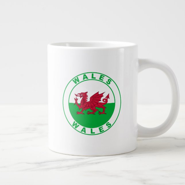 Wales Large Coffee Mug (Right)