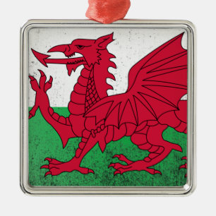 Wales Metal Tree Decoration