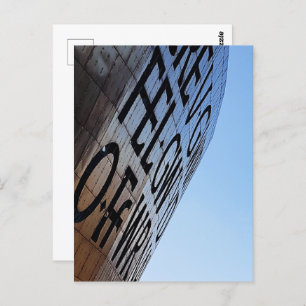Wales Millennium Center Celtic Script Photography Postcard