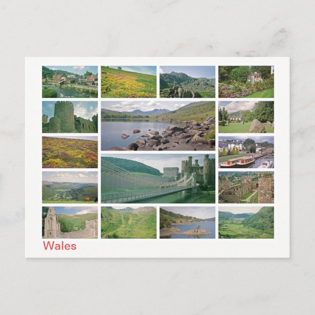 Wales multi-image postcard (Front)