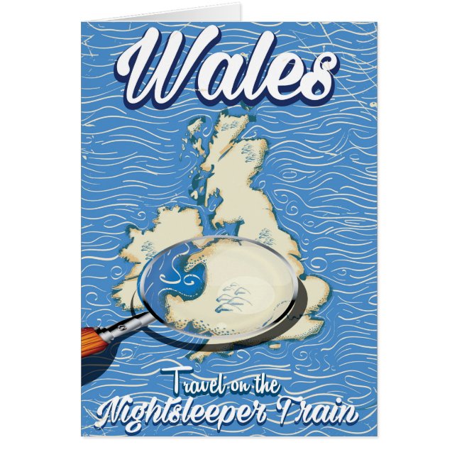 Wales Nightsleeper train British travel poster (Front)