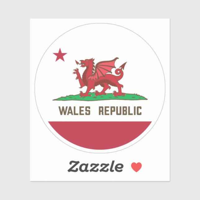 Wales Republic Dragon Flag Welsh Pride (Sheet)