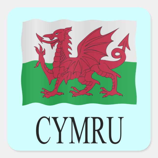 Wales Square Sticker (Front)