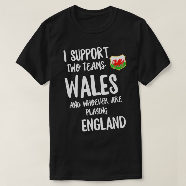 Wales Supporter Funny Welsh Rugby Team Sport Desig T-Shirt (Design Front)