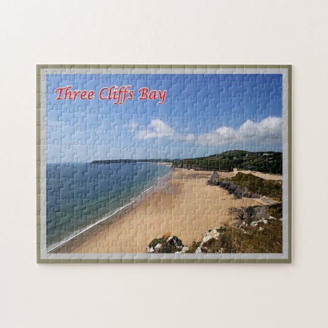 Wales - Three Cliffs Bay Jigsaw Puzzle (Horizontal)